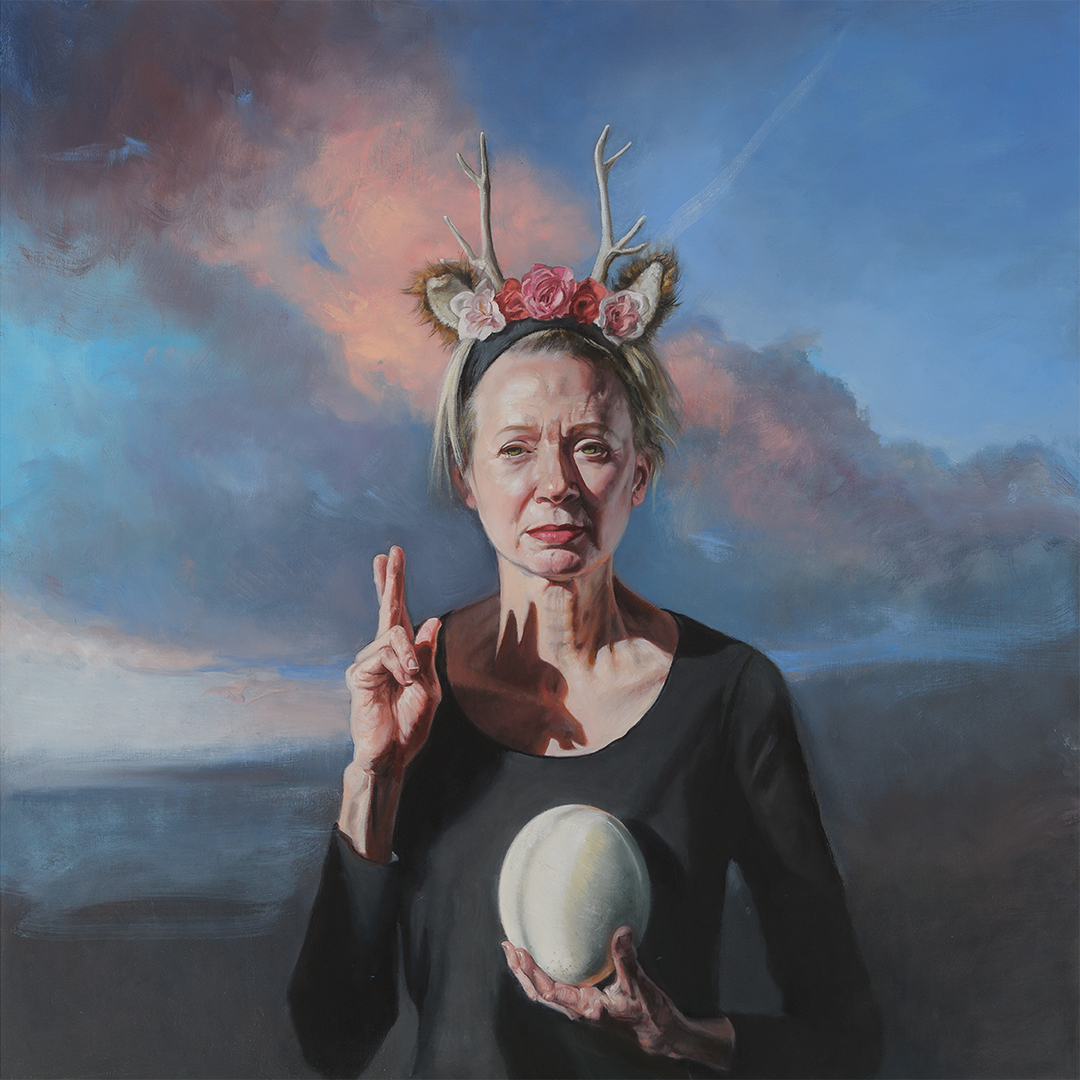 Gaela Erwin: Self-Portrait with Ostrich Egg
